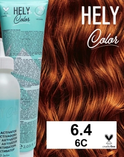Hely Color permanentní barva na vlasy - tmavá blond měděná (6.4/6C) 60 ml