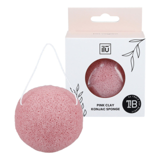 ilū Konjac Pink Clay houbička na obličej růžový jíl